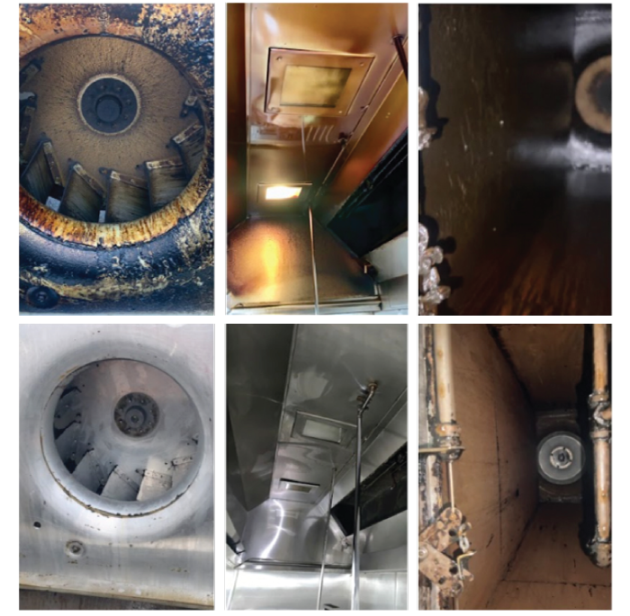 collage of photos of professional kitchen filters 